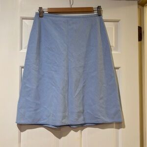 Blue and white gingham skirt